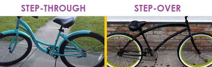Step-through vs step-over cruiser bicycle