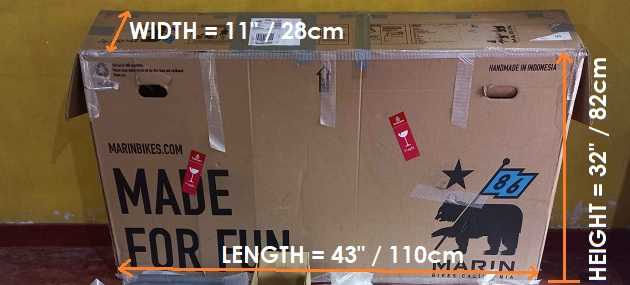 Bike box size