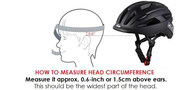 How to measure head circumference for bike helmet size